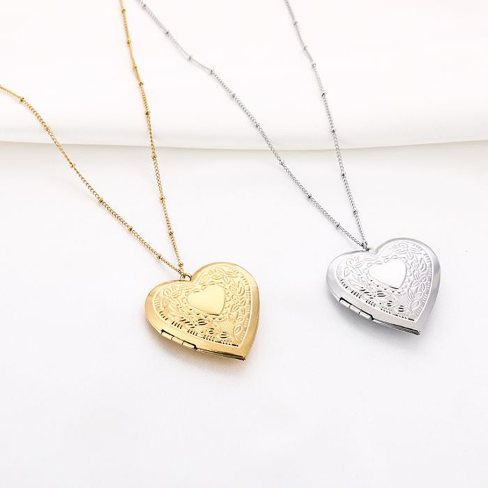 Sealed heart medallion - Goud