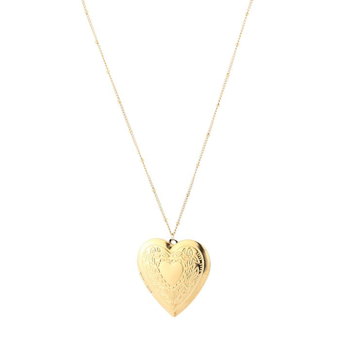 Sealed heart medallion - Goud