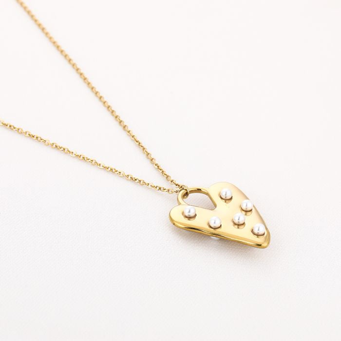 Heart pearl - Goud