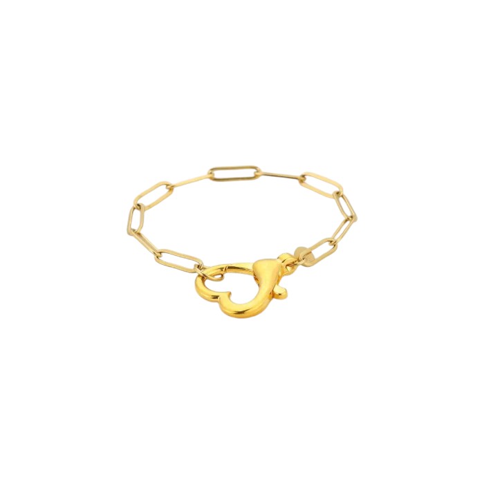 Schakel ketting met hart sluiting
