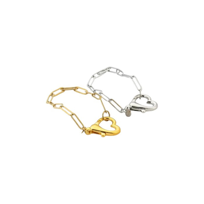 Schakel ketting met hart sluiting