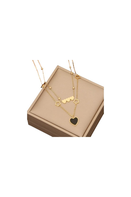 Neckless Black hearts