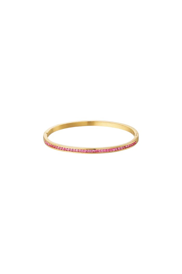 Slavenarmband dunne steentjes