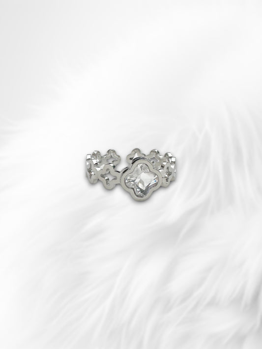 Steelring White Crystal