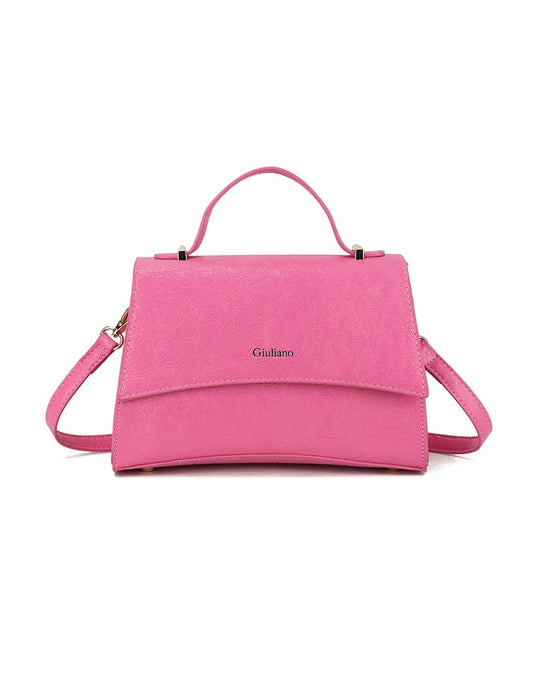 Kunstlederen handtas - Fuchsia