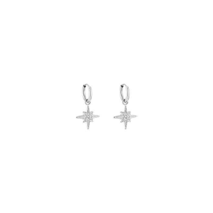 Oorbel morning star strass