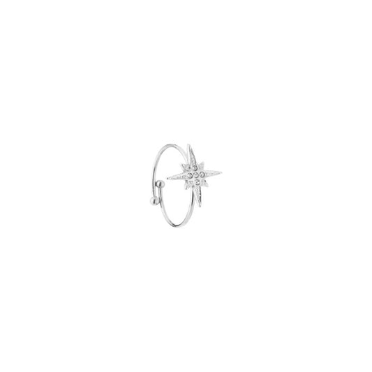 Ring met morning star strass