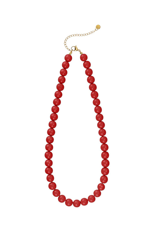 Kralenketting Wijnrood
